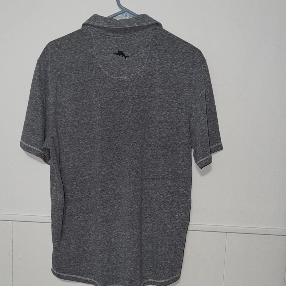 Tommy Bahama Island zone Men's Gray Short Sleeve Shirt Medium - Picture 3 of 4